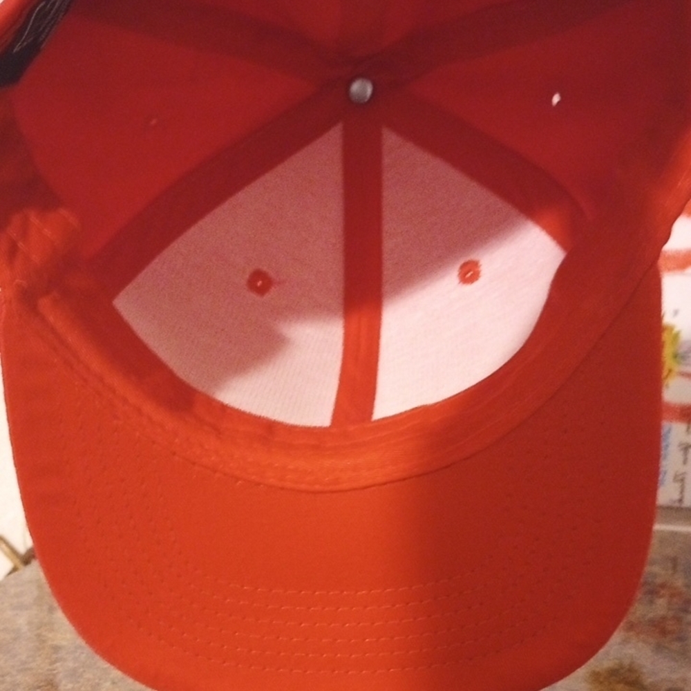 Orange Snapback Hat With Structured Crown - image 6